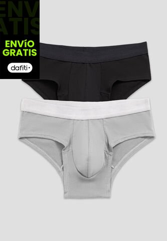Brief Paq X2 Infantil Masculino Bicolor Fi 110009 Formas Intimas
