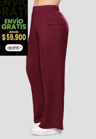 Pantalón Sudadera Mujer Vinotinto Fi 7338 Formas Intimas