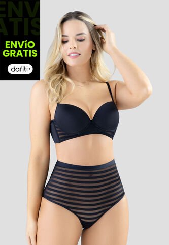Conjunto Mujer Negro Fi 102346 Formas Intimas