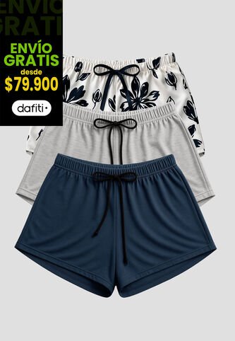 Short Paq X3 Mujer Multicolor Fi 112360 Formas Intimas