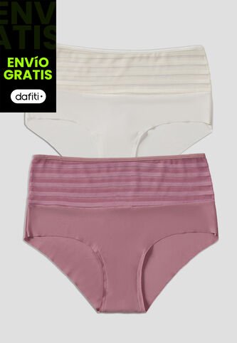 Cachetero Paq X2 Mujer Multicolor Fi 4588 Formas Intimas