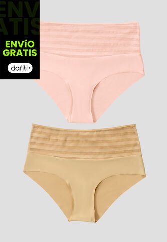 Cachetero Paq X2 Mujer Multicolor FI 4588 Formas Intimas