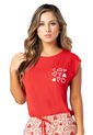 Camiseta Mujer Rojo Fi 4984 de Formas Intimas