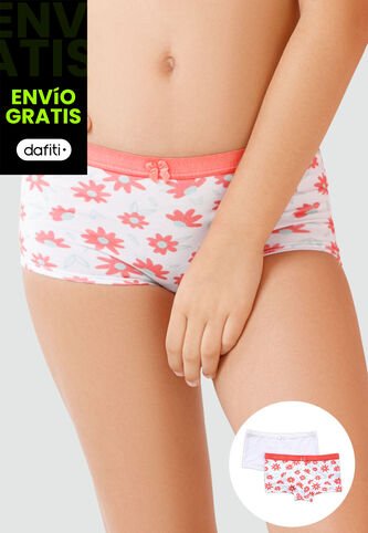 Bóxer Paq X2 Infantil Coral FI 79156 Formas Intimas