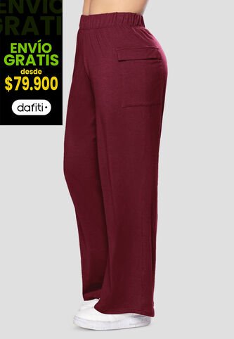 Pantalón Sudadera Mujer Vinotinto Fi 7338 Formas Intimas
