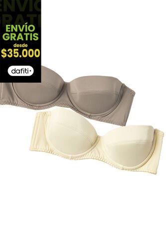 Brasier Paq X2 Mujer Multicolor FI 89857 Formas Intimas