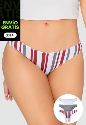 Panty Paq X3 Mujer Gris FI 96450 Formas Intimas