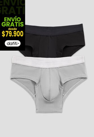 Brief Paq X2 Infantil Masculino Bicolor Fi 110009 Formas Intimas