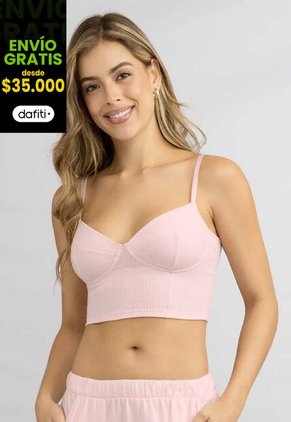 Crop Top Mujer Rosa Fi 111704