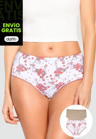 Panty Paq X2 Mujer Piel/Estampado FI 96471 Formas Intimas