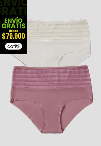 Cachetero Paq X2 Mujer Multicolor Fi 4588 Formas Intimas