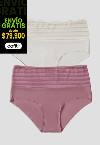Cachetero Paq X2 Mujer Multicolor Fi 4588