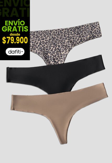 Brasilera Paq X3 Mujer Multicolor Fi 103892