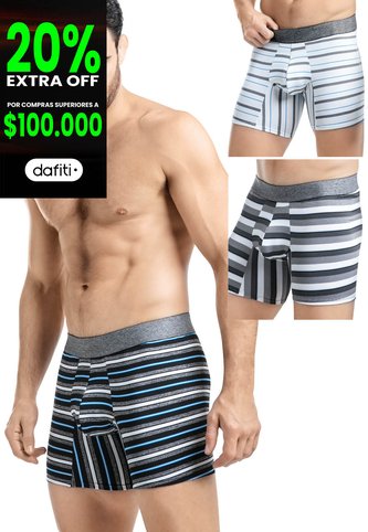 Bóxer Paq X3 Hombre Multicolor FI 88978 Formas Intimas