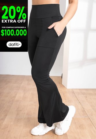 Pantalón Mujer Negro FI 2601 Formas Intimas