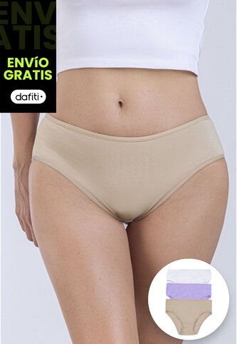Panty Paq X3 Mujer Caramelo FI 96572 Formas Intimas