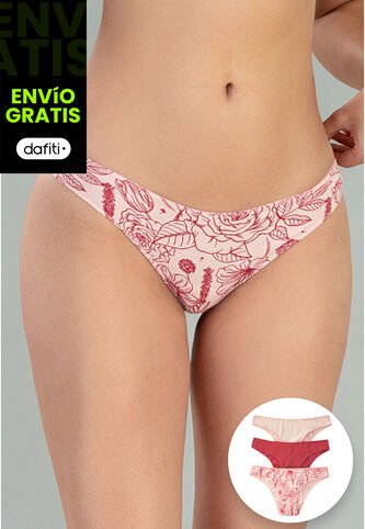 Panty Paq X3 Mujer Granate FI 96450 Formas Intimas
