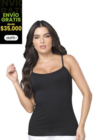 Camisilla Interior Mujer Negro FI 3248 Formas Intimas