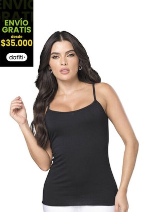 Camisilla Interior Mujer Negro FI 3248