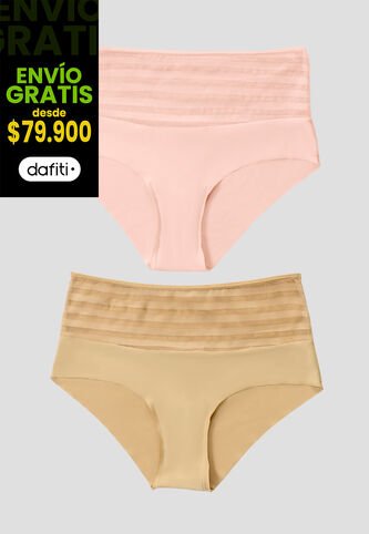 Cachetero Paq X2 Mujer Multicolor FI 4588 Formas Intimas