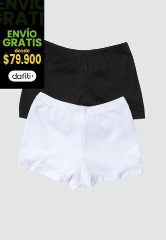 Cachetero Paq X2 Mujer Bicolor Blanco/Negro FI 96216 Formas Intimas