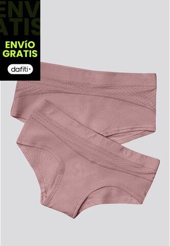 Cachetero Paq X2 Infantil Palo De Rosa Oscuro FI 7680 Formas Intimas