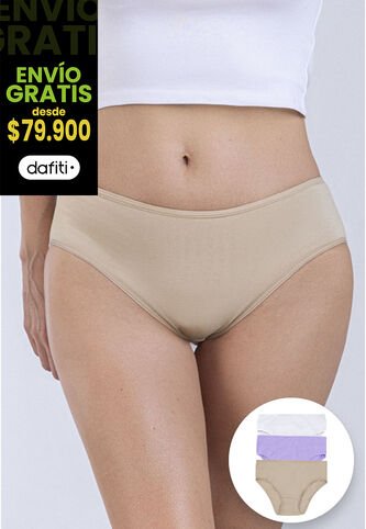 Panty Paq X3 Mujer Caramelo FI 96572 Formas Intimas