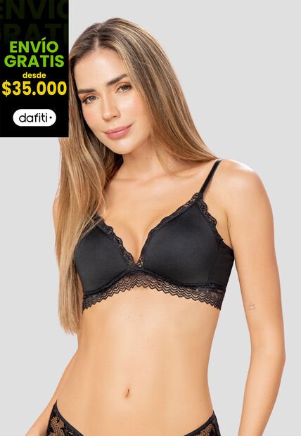 Brasier Mujer Negro Fi 107104