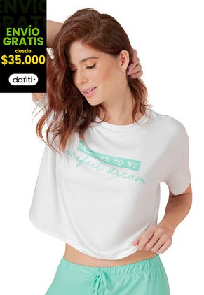 Camiseta Mujer Blanco Fi 92988