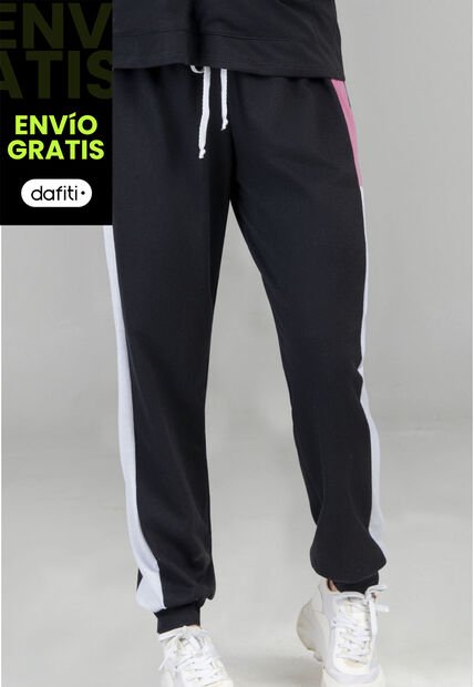 Pantalón Sudadera Mujer Negro FI 5565