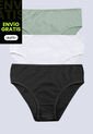 Panty Paq X3 Mujer Verde Oliva/Blanco/Negro FI 96572 de Formas Intimas