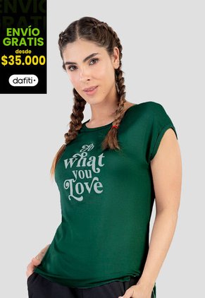 Camiseta Mujer Verde Botella Fi 92714