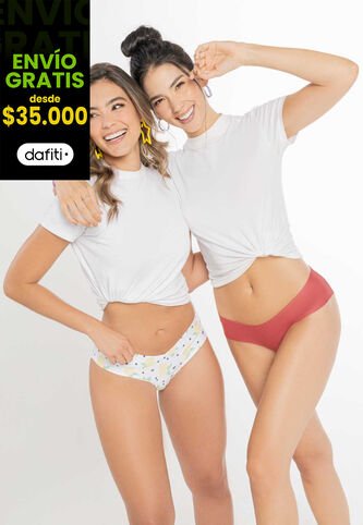 Cachetero Paq X5 Mujer Multicolor FI 404 Formas Intimas