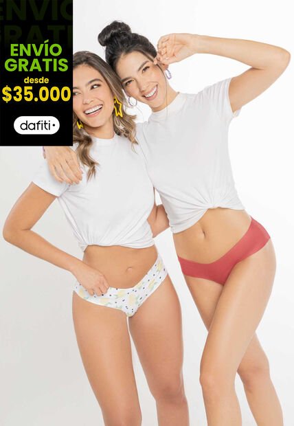 Cachetero Paq X5 Mujer Multicolor FI 404