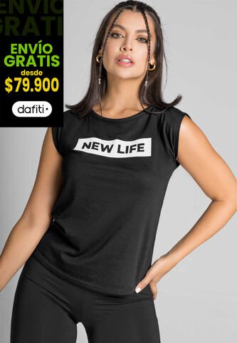 Camisilla Interior Mujer Negro FI 1483 Formas Intimas