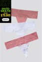 Brasilera Paq X3 Mujer Rosa/Blanco/Estampado FI 96215 de Formas Intimas