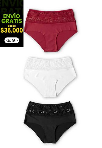 Cachetero Paq X3 Multicolor FI 101856 Formas Intimas