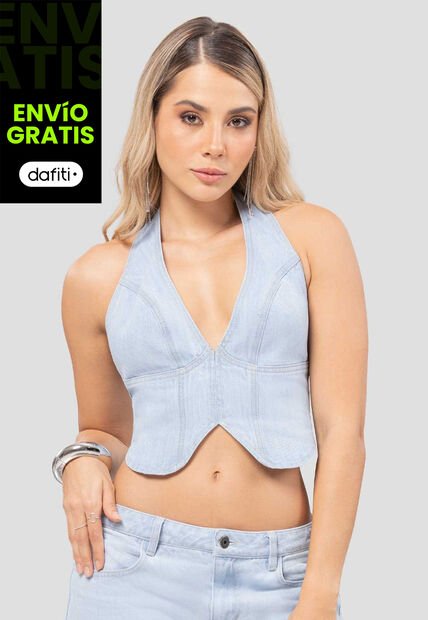 Corset Mujer Azul Claro Fi 112379