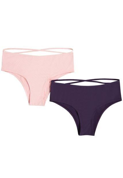 Cachetero Paq X2 Adulto Palo De Rosa /Berenjena Fi 92478