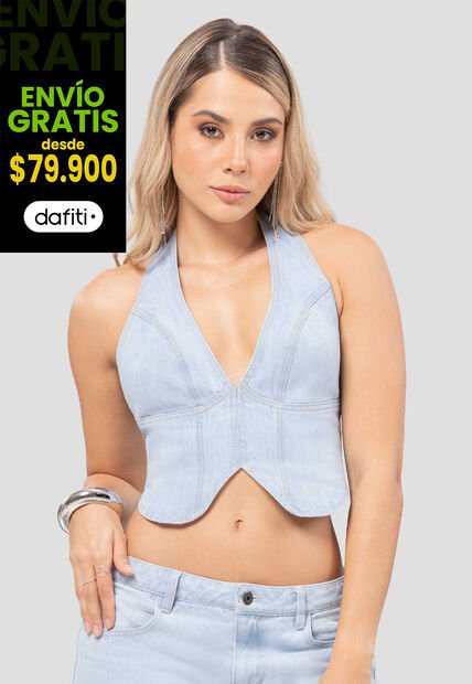 Corset Mujer Azul Claro Fi 112379