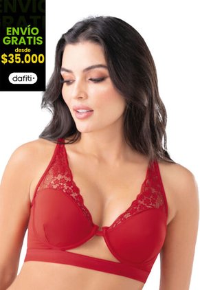 Brasier Mujer Rojo Fi 4141