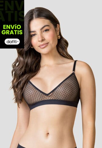 Bralette Mujer Negro Fi 110755 Formas Intimas