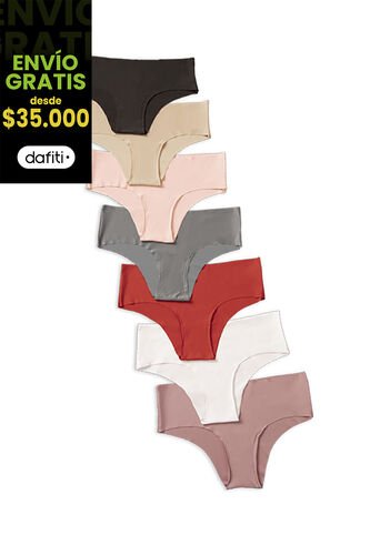 Cachetero Paq X7 Mujer Multicolor FI 91682 Formas Intimas