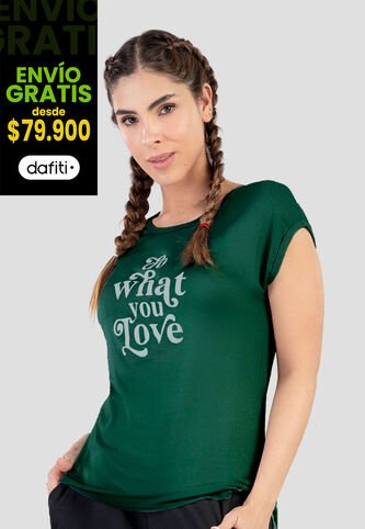 Camiseta Mujer Verde Botella Fi 92714 Formas Intimas