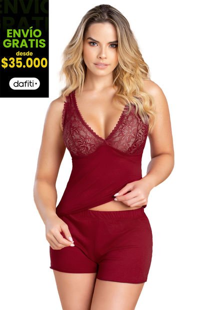 Pijama Mujer Rojo FI 91622