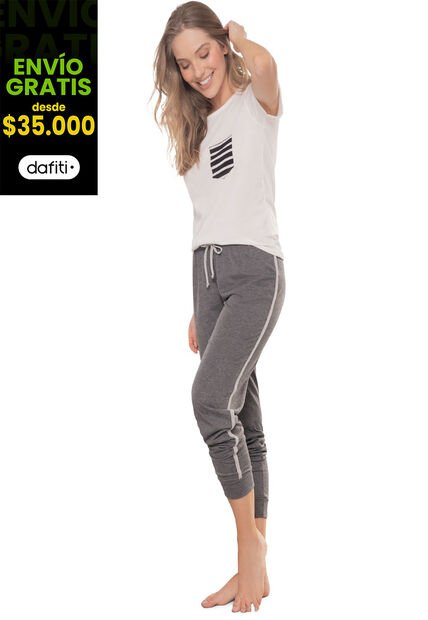 Pantalón Pijama Para Mujer Negro Cross FI