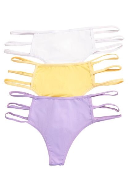 Brasilera Paq X3 Mujer Lila-Amarillo FI 91619