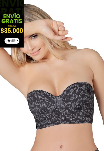 Bustier Mujer Negro Fi 5529