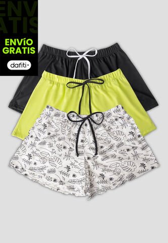 Short Paq X3 Mujer Multicolor Fi 113040 Formas Intimas