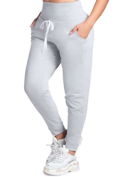 Pantalón Sudadera Para Mujer Gris Jaspe FI